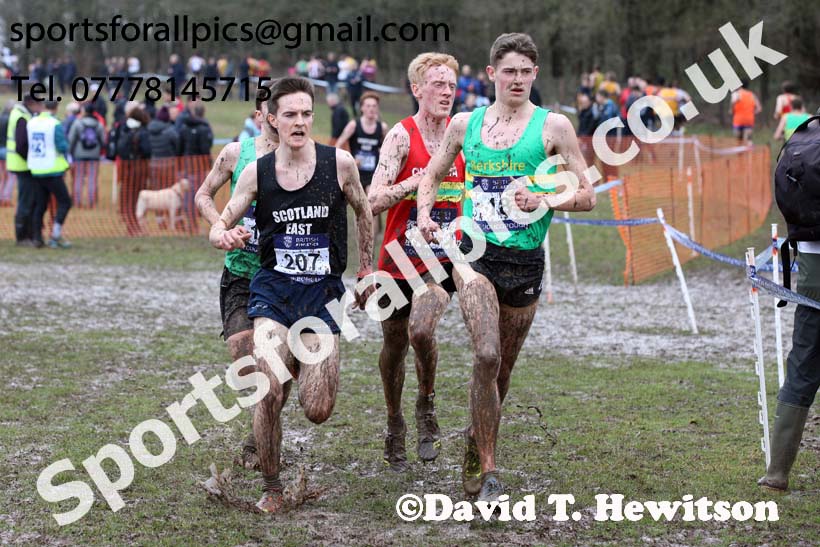 Mens under-20s 2018 British Inter Counties Cross Country Champs., Prestwold Hall, Loughborough. Photo: David T. Hewitson/Sports for All Pics